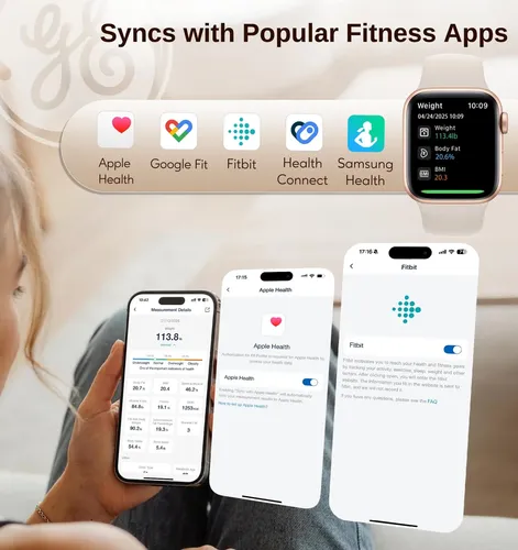 Báscula De Baño Ge Smart Scale Con Bluetooth Para Grasa Corp