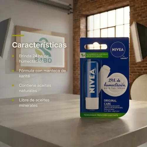 NIVEA Bálsamo Labial Essential Care Hidratante 4,8gr