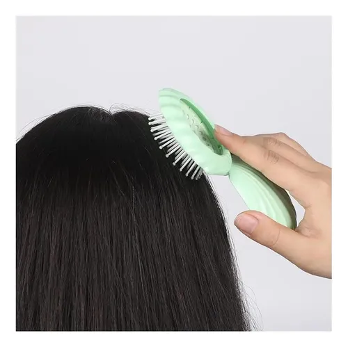 Set De 2 Mini Cepillos Plegables Concha Para Cabello Peinado