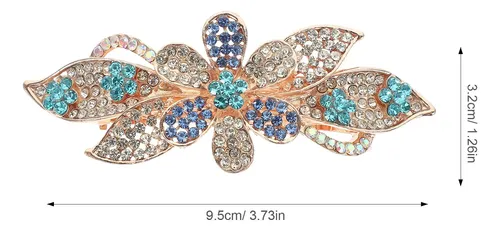 Horquilla Para El Pelo Brillante, Broche De Metal Con Diaman