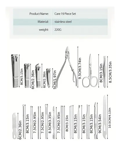 Set De Manicura 21 Piezas Kit Para Cuidado De Uñas….