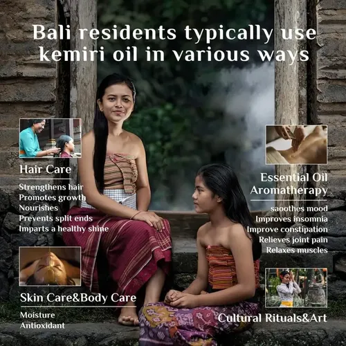 Aceite Para El Cuidado Del Cabello Bali Aga Kemiri, Fortalec