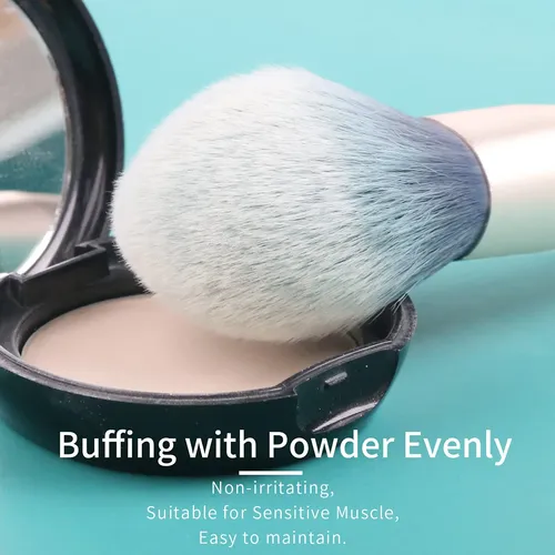 Set De Brochas De Maquillaje Enzo Ken Blue Con Funda Vegan P