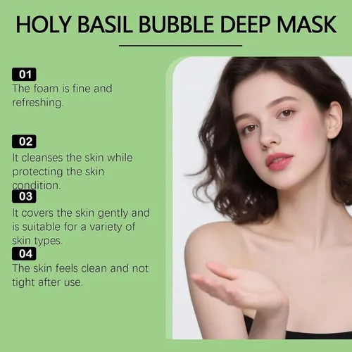 Hz Holy Basil Mascarilla De Arcilla Con Burbujas