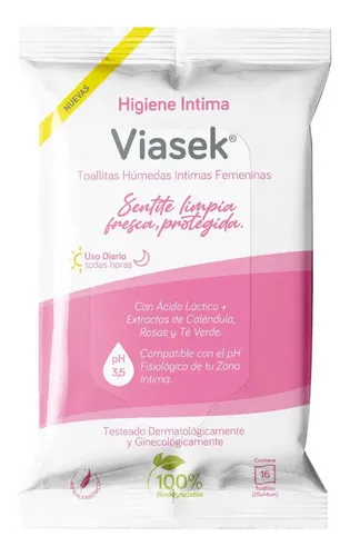 Viasek Toallitas Higienicas Intima X16u.
