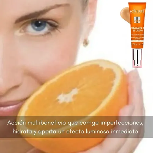 Base Maquillaje Vitamin C Bb Cream Correctora Idraet Medium Medium