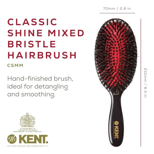 Cepillo De Pelo Kent Csmm Natural Boar Bristle Oval