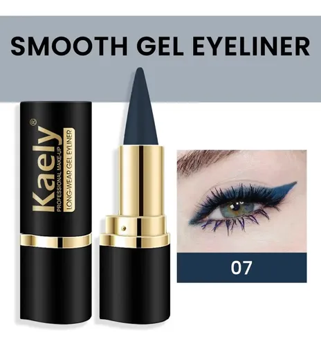 Kaely Lápiz Delineador De Ojos De Gel Azul Oscuro,