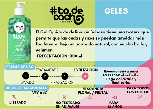 Gel De Definición Babosa Todecacho Salon Line 300g
