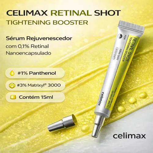 Potenciador reafirmante Retinal Shot de Celimax, 15 ml, para el tipo de piel de noche