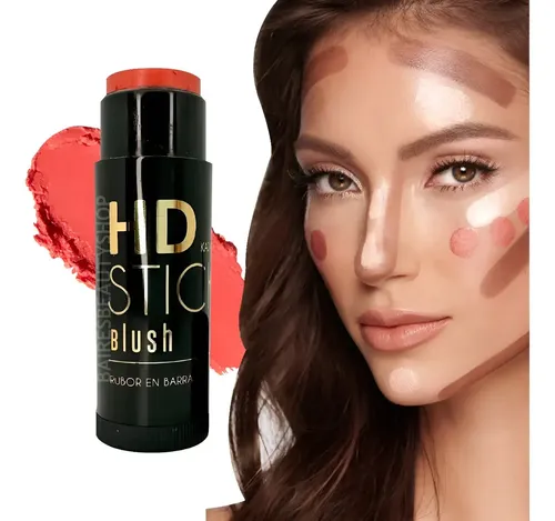 Stick Hd Contour Barra De Contorno Rubor Iluminador Katalia Tono del maquillaje X1_Durazno (Mate / Rubor)