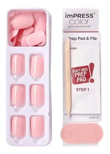 Uñas Press On – Kiss Impress Color Pick Me Pink