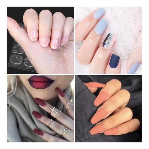 30 Piezas De Adhesivo Transparente Removible Para Uñas Posti