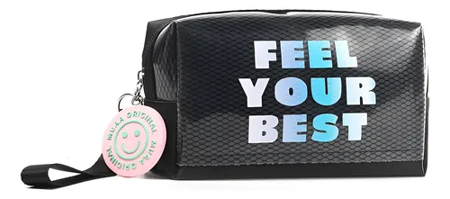 Neceser Mujer Muaa Porta Cosmetico Organizador Maquillaje Color Negro 51649 Diseño De La Tela Lisa