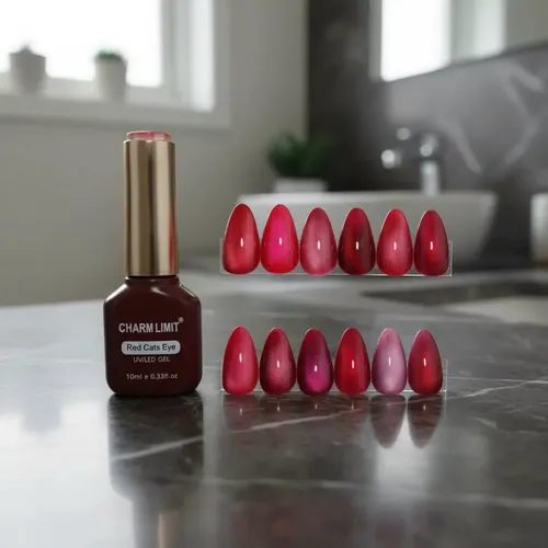 Esmalte Semipermanente Para Uñas Red Cat Eye Charm Limit