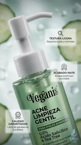 Veganis Gel Acne Limpieza Gentil 150 Ml Piel Acneica