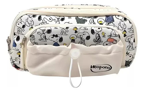 & Lapicera Cosmetiquera Doble Cierre Snoopy 10×20 Lls12saf