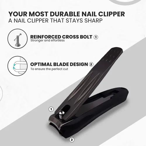 Cortauñas Ongle Precision Con Colector De Uñas, Color Negro