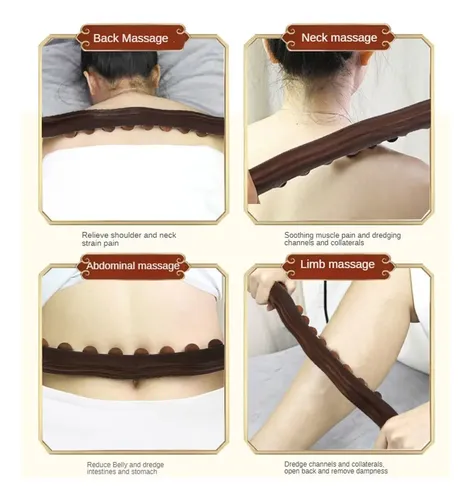 Caña Gua Sha Con Cuentas 8/20/31 Para Masaje En Casa