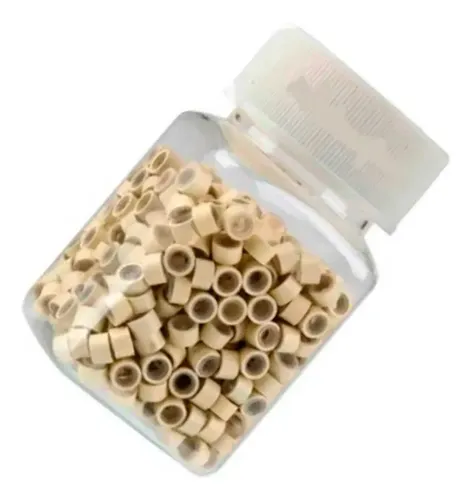 500 Microring Siliconado Para Extensiones Y Cortinas De Pelo