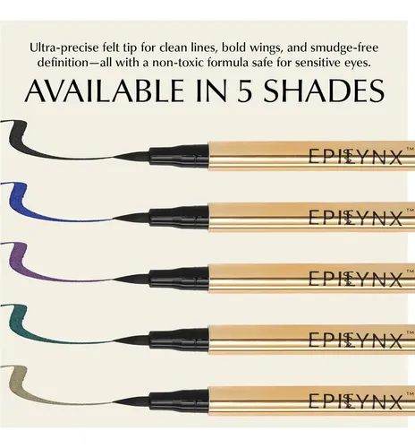 Eyeliner Líquido Impermeable Epilynx 2ml Negro Vegano