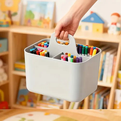 Caja Organizadora Portátil Para Útiles Escolares