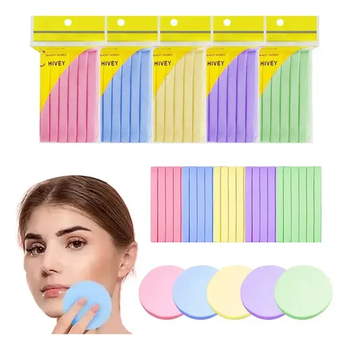 120 Pc Esponja Facial Comprimida Para Limpieza Y Exfoliación
