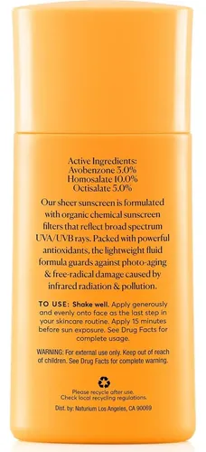 Protector Solar Facial Naturium Uv Reflect Spf 50 Ligero 48g