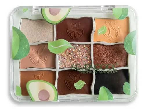 Paleta De Sombras Seven Cool 9 Tonos Mate Y Glitter