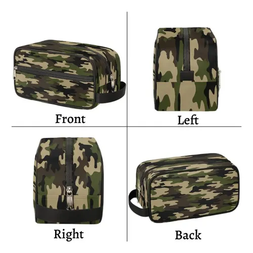 Bolsa De Aseo Colgante Verde Camuflaje Con Kits De Higiene