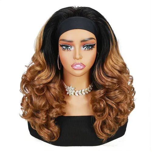 Cabello Ondulado Peluca Con Diadema Para Fiestas Y Eventos S