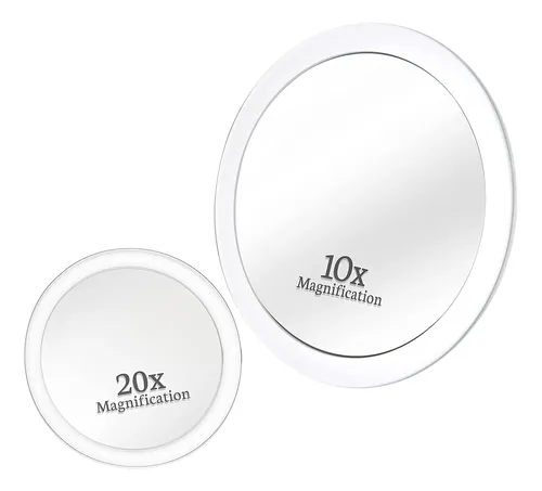 Espejo Con Aumento Mirrorvana 20x Y 10x Set 15cm Y 10cm