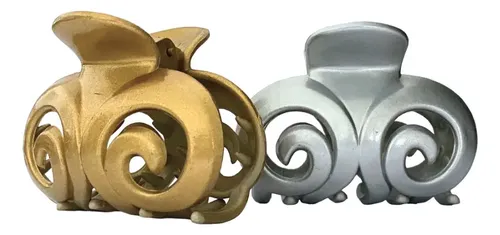 Broche Pelo Dorado Plateado Clips Hebillas Ganchos De Pelo Color Dorado Y Plateado