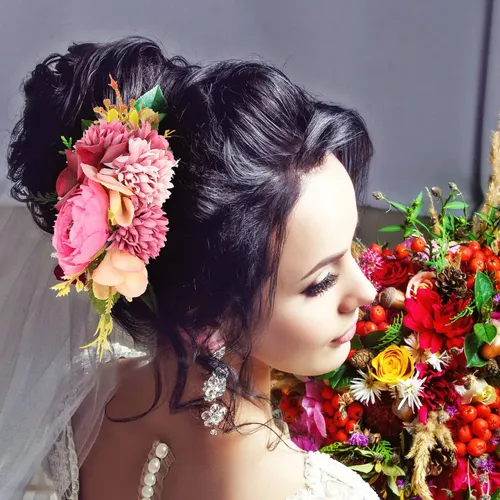Peineta Con Diseño Floral, Tocado De Novia, Pelo Floral