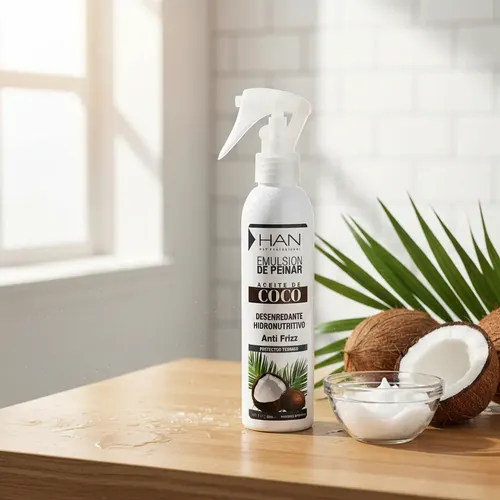 Han Emulsion De Peinar Aceite De Coco Apto Metodo Curly