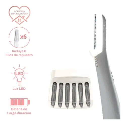 Kit Depiladora Automatica Luz Portatil Y Perfiladora Cejas