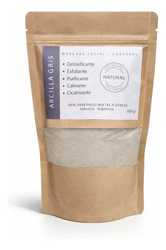 Bentonita Arcilla Gris Detox Purifica 1000 Grs