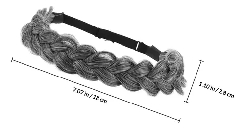 Diadema Ajustable Trenzada Para Cabello Sintético Mujer