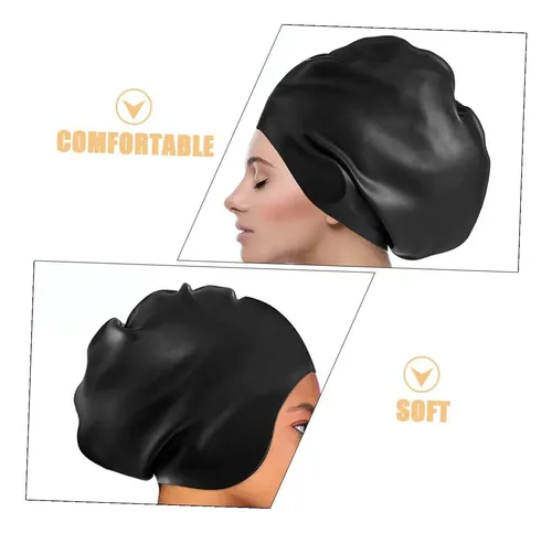 Gorro De Natación De Silicona Grande For Mujeres Y Adultos