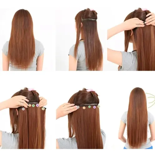 Cortina De Cabello Extension Pelo Ondas C/ Clips Kw Lefemme