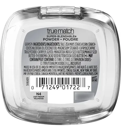 Polvo True Match L’oreal N4 Light Medium 0.33 Oz