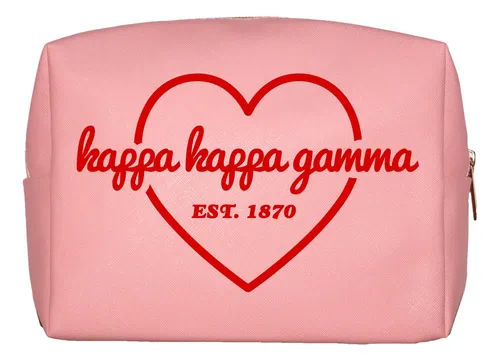 Bolsa De Maquillaje Sorority Shop Kappa Kappa Gamma Pu Leath