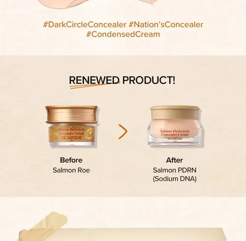 Corrector de ojeras Coreano Skinfood Salmon Dark Circle Concealer Cream 10gr Tono 01 Salmon Blooming