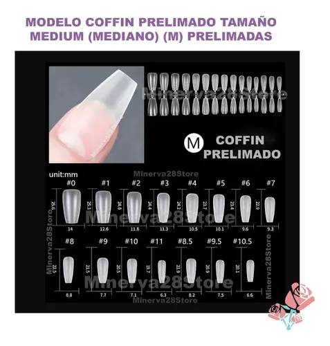 Tips Soft Gel Caja X300 Prelimadas Matte Marca Mely Premium
