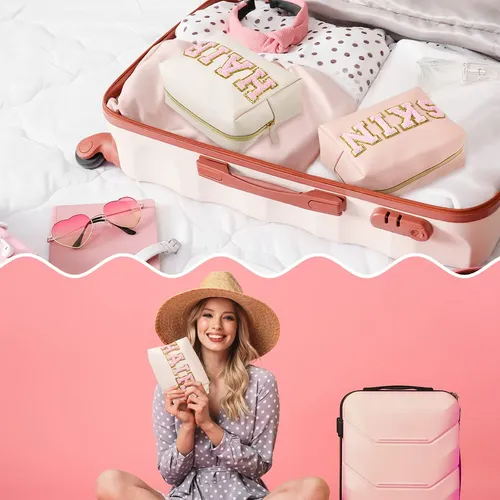 Bolsa De Maquillaje Patelai Preppy Patch De Piel Sintética I