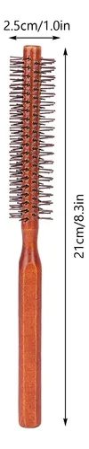 Cepillo De Pelo Redondo Para Peinar, Rizador, Cepillo De Mad