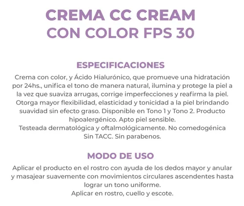 Dermaglos Facial Ultra Cc Cream Tono 1 X 50 Gr Tono 1