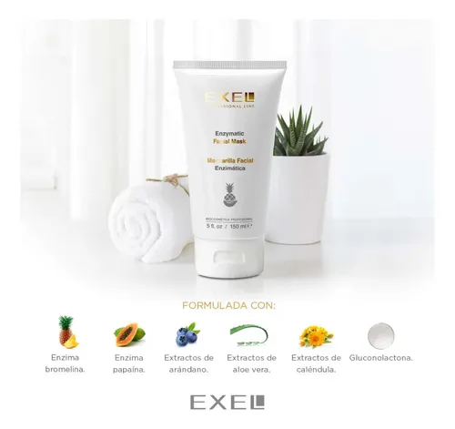 Máscara Facial Enzimática Exfoliante Peeling Exel Tipo de piel Todo tipo de piel