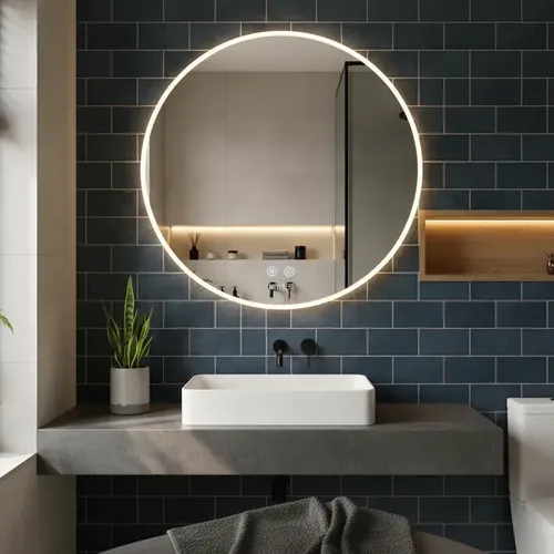 Espejo Baño Led Tactil 60cm Desempañador Luz Fría Cálida Cct