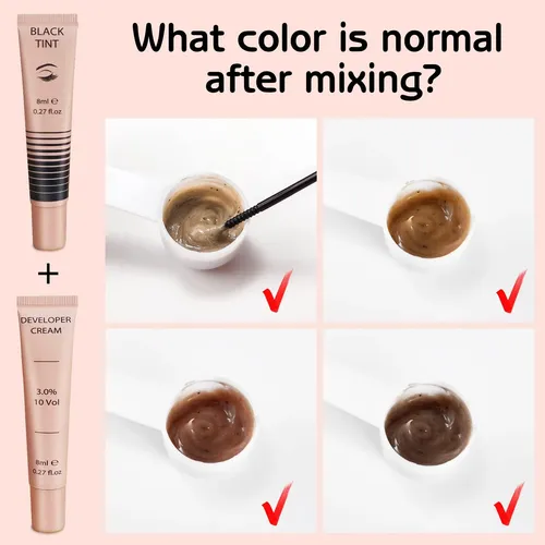 Kit De Color Negro Para Pestañas Y Cejas Libeauty Instant Ef